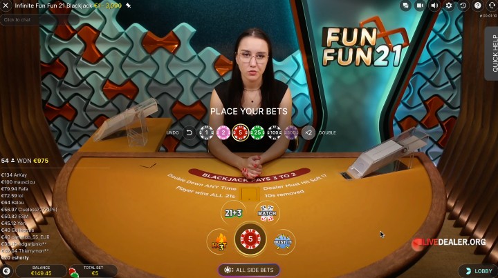 Live Blackjack Guide Postcard